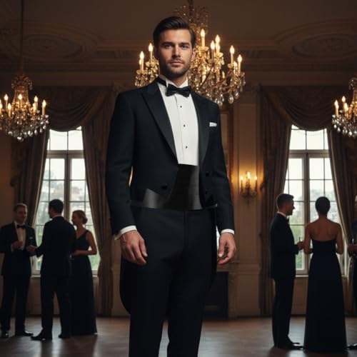 Set Clásico de Corbata de Moño, Fajín y Pañuelo para Hombre miniatura 4