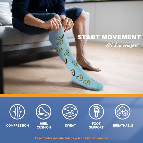 Image of bropite Compression Socks for Women &Men Circulation-Support Knee High Socks 20-30 mmhg-Best for Running,Medical,Nurse,Travel