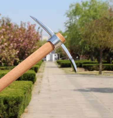 Camping Stainless Steel Pickaxe Outdoor Swiss Pickaxe Digging Roots Sheep Pickaxe Small Pickaxe Portable ice Pickaxe Axe