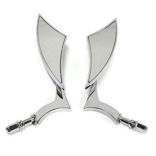 Chrome Motorcycle Cruiser Blade Mirrors For Harley Davidson Street Glide Flhx #TOP1