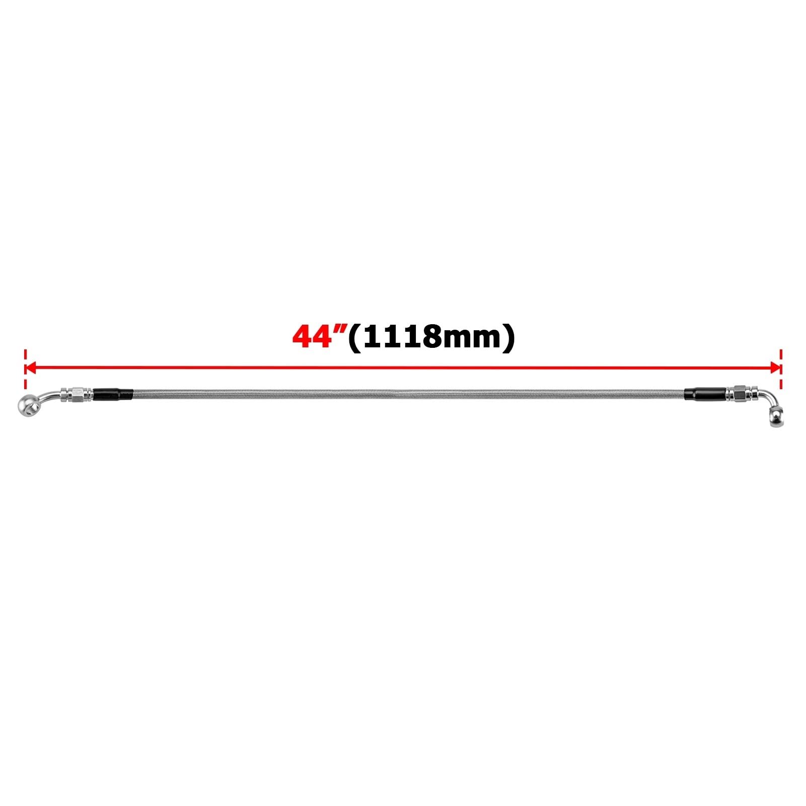 Kable napędowe Pasuje do motocykla Harley XL883 +4" +6" i +8" 44" Zestaw przewodów hamulcowych hydraulicznych przednich o wydłużonej długości bez ABS Motocyklowe kable napędowe(48 inch Black)