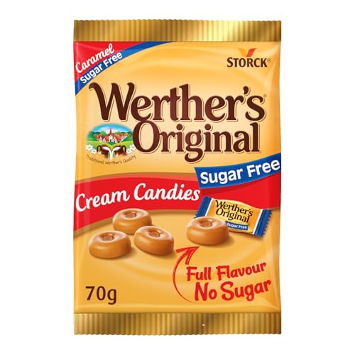 Werthers Original Classic Caramel Candies Sugar Free 70 g Creamy Traditional Flavor Perfect For Sharing