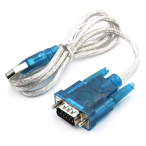 Hailege 2pcs CH340 USB to RS232 USB to Serial USB to 9P DB9 Cable COM Port Convert Cable, Transparent, 86 cm - Image 2