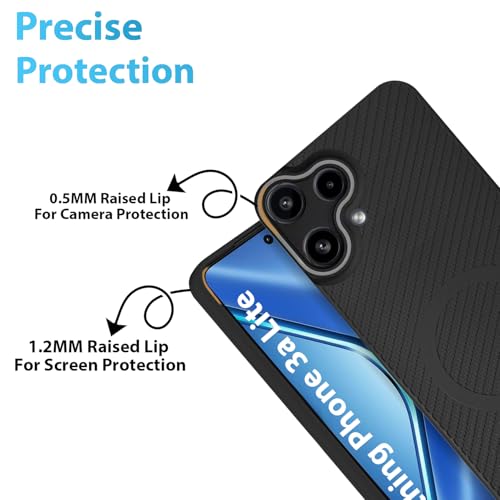 Image of LIRAMARK Rugged Carbon Fibre TPU Armor Silicone Back Cover Case for Nothing Phone 3a Lite
