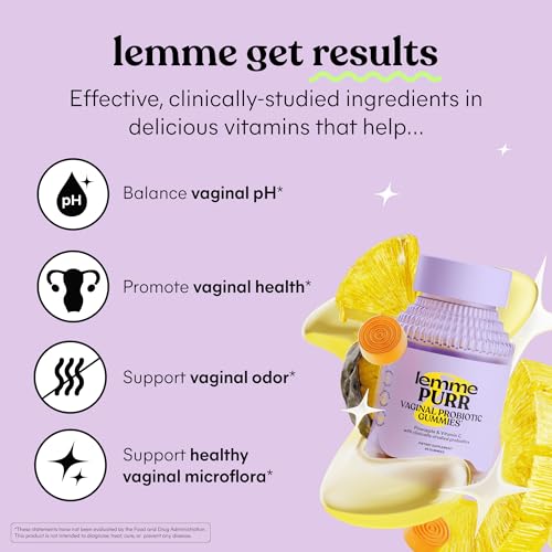 image for Lemme Purr Vaginal Probiotic Gummies for Women - Balanced pH, Healthy 
