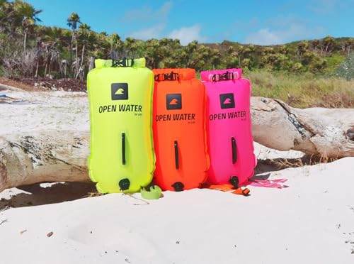 Bouée de natation gonflable XL OPENWATER 28L vert fluo pour la sécurité - 7