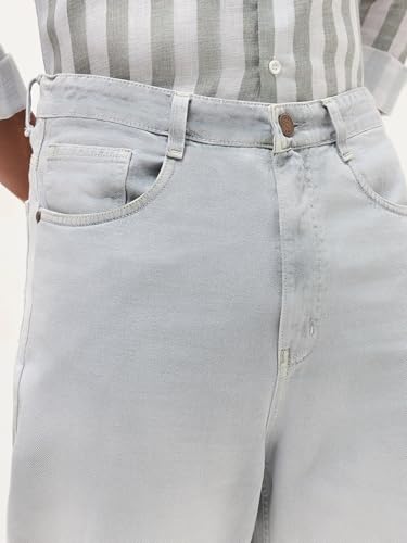 Image of Urbano Fashion Men's Loose Baggy Fit Heavy Washed Faded Denim Jeans Non-Stretchable