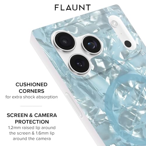 FLAUNT Official Square iPhone 18 Pro Max Case - ICY Blue Pearl - image 6