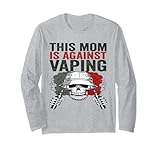 Photo Gallery this mom is against vaping retro madre anti-vaping messaggio maglia a manica Photo Gallery this mom is against vaping retro madre anti-vaping messaggio maglia a manica