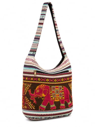 Image of SUVASANA Large Sling Shoulder Bag for Men Women Casual Comfortable Everyday Purse Travel Women's Cross-body Bags