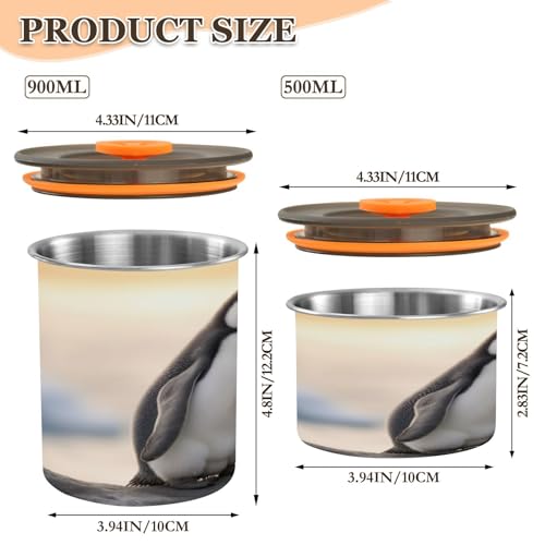 Envase de café hermético de acero inoxidable 17oz ATTX miniatura 2