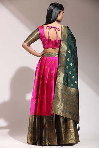Image of Traditional South Indian pattu Lehenga Choli for Women