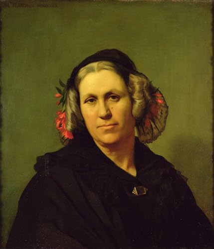 Tableau Madame Vinet d'Hippolyte Flandrin impression d'art sur toile 60x90cm