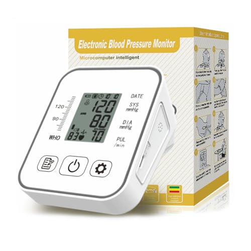 Tensiometro,Tensiómetro de Brazo,Tensiómetro de Brazo Digital,Monitor de Presión Arterial,Tensiometro Digital Automatico,Medidor de Tension Arterial Brazo,Se Pueden Registrar 2 x 199 Datos de Usuario