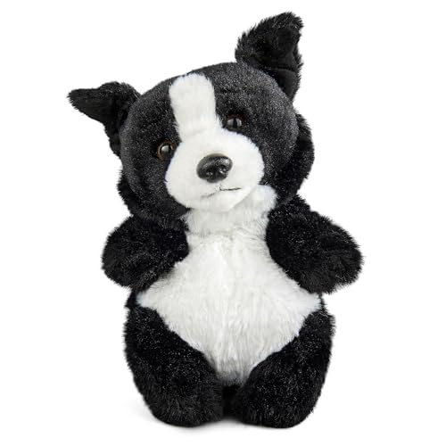 Living Nature Baby Border Collie - Peluche de Perro Esponjoso y Suave, Regalo para recién Nacidos y bebés, Respetuoso con el Medio Ambiente