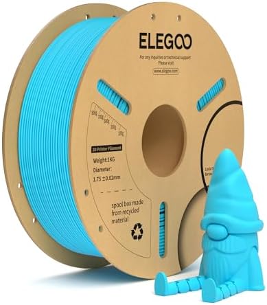 ELEGOO PLA+ Filament 1.75mm Himmelblau 1KG | PLA Plus, Härter und Stärker 3D Drucker Filament, Maßgenauigkeit +/-0,02mm, 1kg Spule Kompatibel mit den Meisten 3D Printer