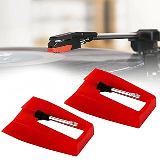Tourne Disque Aiguilles Aiguille Tourne Disque Aiguilles pour Tourne-Disque Universelles Pointe de Lecture Tourne-disque Stylet Remplacement Diamant Platine Vinyle pour Tourne-disque Vinyle Rouge 2 PC - Les Beatles, Paul McCartney, John Lennon, RIngo Starr, George Harrison