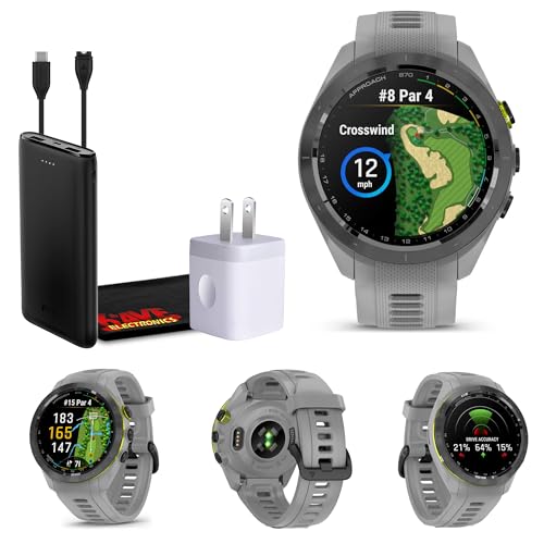 Garmin Approach S70   Reloj inteligente GPS de 42 mm para hombre, pantalla táctil AMOLED ligera de 1.2 pulgadas y 42000 campos precargados, gris, relojes Garmin para hombre