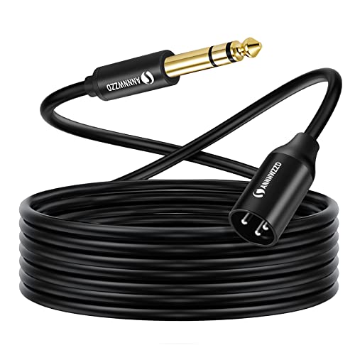 ANNNWZZD Câble 6,35mm Jack vers XLR Mâle 6,35mm TRS vers 3 Broches XLR Mâle Câble (5M) Cover