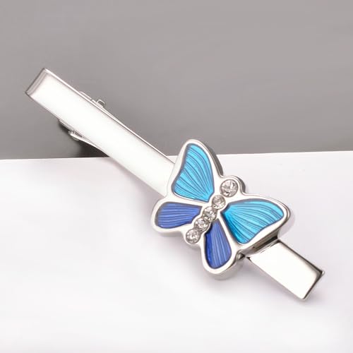 Image of Unique Insect Tie Clip for Men Bee Fish Butterfly Turtle Ladybug Novelty Tie Bar Silver Gold Animal Party Anniversary Jewelry Gift