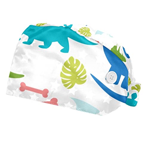 Casquette de travail dinosaure unisexe en lot de 2 pièces pour hommes et femmes