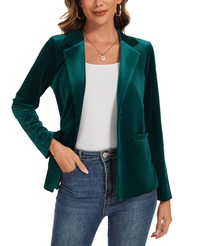 10 Best Velvet Blazers for Women That Elevate Any Outfit 4 Women's Velvet Blazer Jacket with Notch Collar