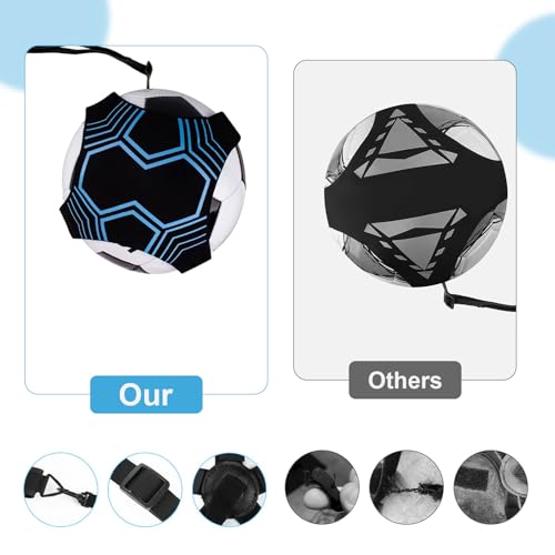 Fußballtrainer mit Kordel,Solo Übungshilfe mit Gürtel und elastischem Seil,Kinder Fussball Schnur Kick Trainer Verstellbar,Universell für Fußballgröße,Perfekt zur Verbesserung der Fußballfähigkeiten