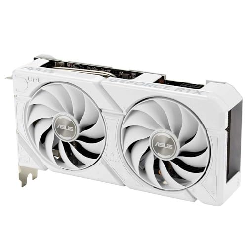 Image of ASUS Dual GeForce RTX 4060 EVO White OC Edition 8GB GDDR6 Gaming Graphics Card White (Nvidia GeForce RTX4060 DLSS3, 246 AI Tops, PCIe 4.0, 1x HDMI 2.1a, 3X DisplayPort 1.4a,