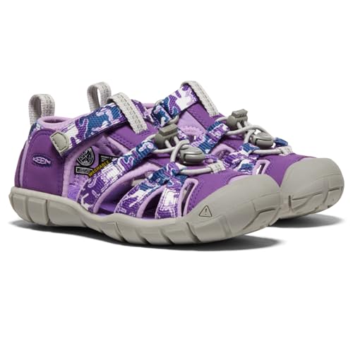 KEEN Seacamp 2 CNX Closed Toe Sandals, Camo/Tillandsia Purple, 11 US Unisex Little Kid by KEEN - Used condition - Image 4