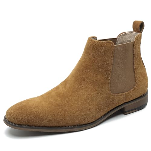 Image of Cestfini Chelsea Boots Men Classic Elastic Dress Boots Casual Men's Chelsea Ankle Boots