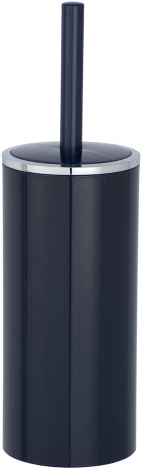 WENKO Inca Toilet Bowl Brush and Holder Set for Bathroom, Toilet Cleaner with Soft Silicone Bristle, Sturdy Cleaning Toilet Scrubber Brush, Toilet Wand, Grey