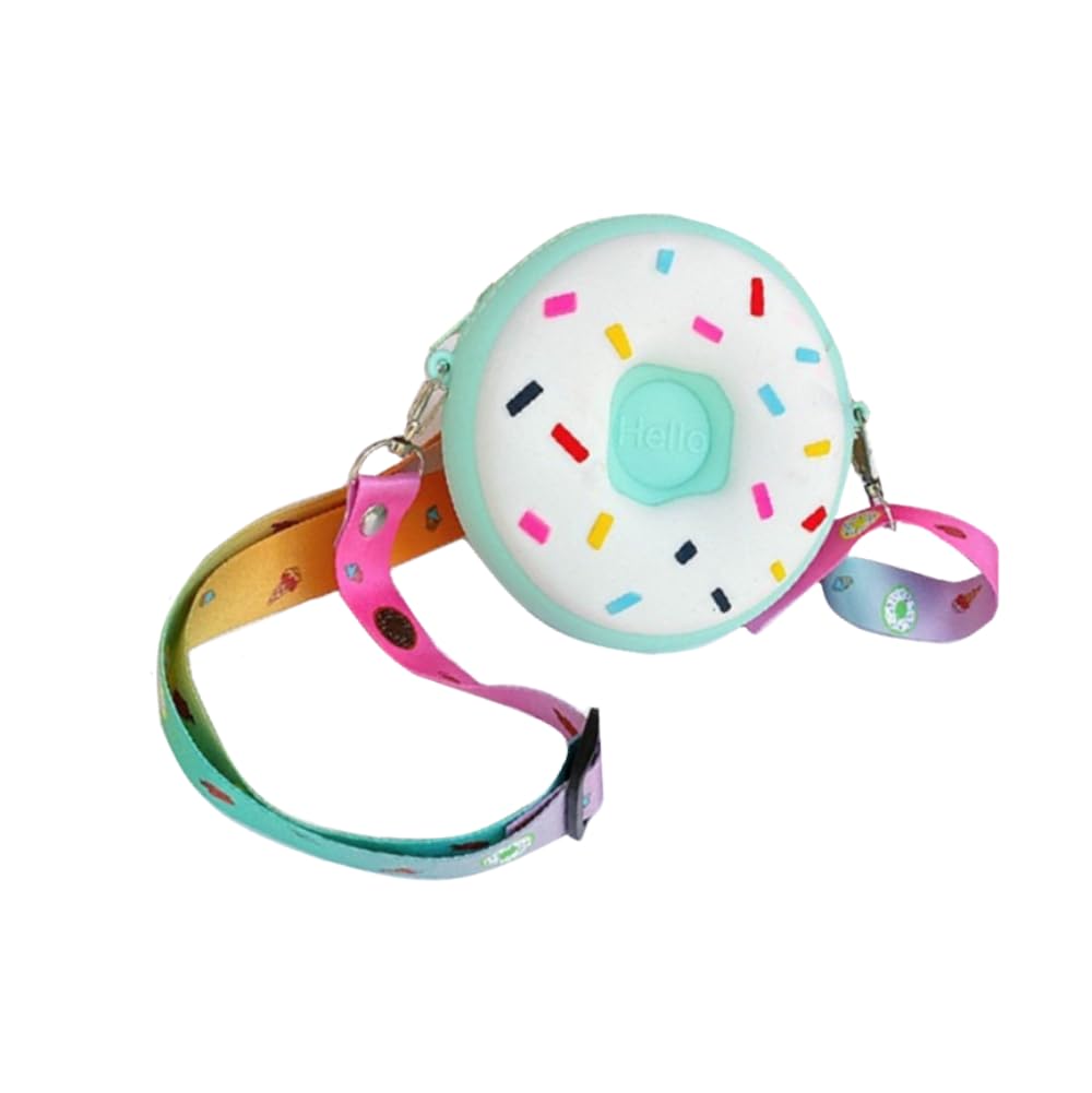 Donut Purse Crossbody Bag - Lovely Key Pouch Wallet, Credit Card Money Bags, Gift for Girls, Women, Party Favors (Light Green)