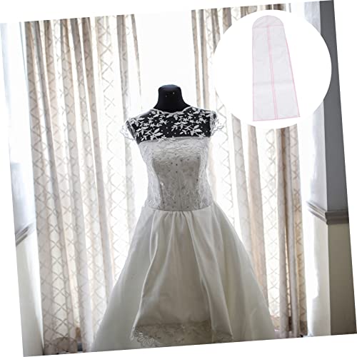 1Pc Full Dress Bag Protective Wedding Gown Storage Pouch Non Woven Soft Breathable Edge Washable for Garment Preservation and Dust Protection2