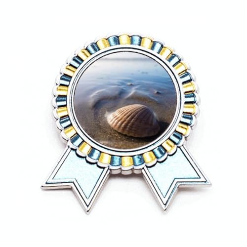 Broche motif coquillage océan nature métal taille M femme