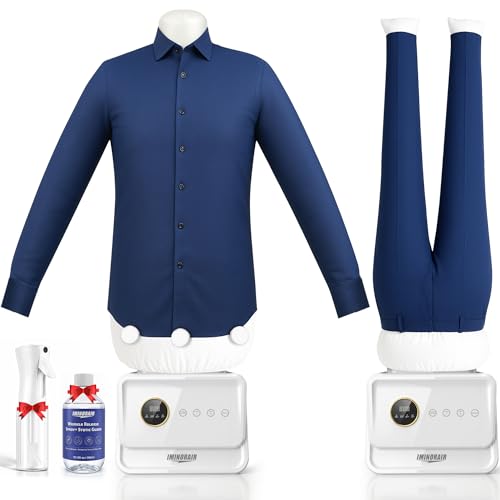 Automatic Ironing Machine, Portable Hands-Free Wrinkle Remover for Shirts & Pants, Gentle on All...