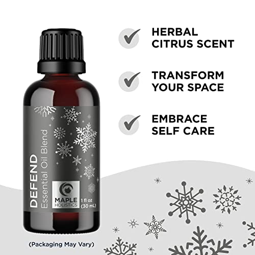 Defend Cleaning Essential Oil Blend - Pure Undiluted Natural Purification Essential Oils For Diffusers For Home Cleansing - Aromatherapy Essential Oil For Soap Making And Natural Household Cleaning #TOP2