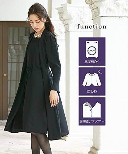Amazon Nissen ニッセン 喪服 礼服 フォーマル ワンピース 洗える アンサンブル風 前開き ロング丈 レディース ワンピーススーツ 通販
