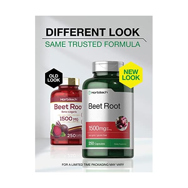 Beet-Root-Powder-Capsules-1500mg-250-Pills-Herbal-Extract-Gluten-Free-Non-GMO-Supplement-by-Horbaach Beet Root Powder Capsules | 220 Pills | Herbal Extract | Non-GMO, Gluten Free, and DNA Tested Supplement | by Horbaach