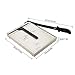 Paper Trimmer, A4 Paper Cutter Guillotine with Heavy Duty Gridded Base Cut Length 12 Sheets Capacity, Cutting Paper Machine for Home Office (White)