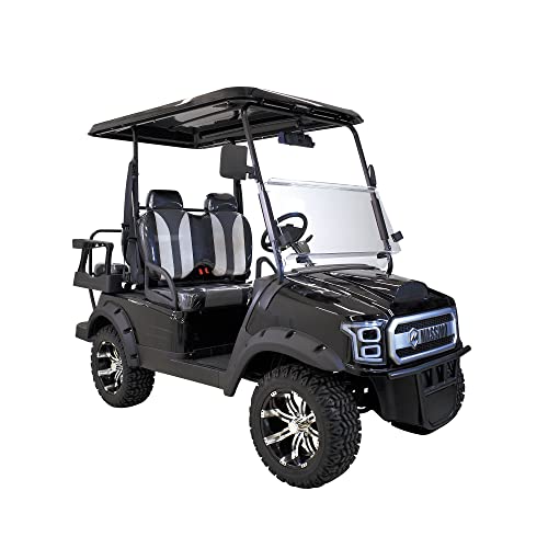 M Massimo Motor Electric Golf Cart Gmf2X | 48V Dc Motor | 4-Seater | Key Switch Start | Front And Rear Cameras | 14 Inch Alloy Wheels | Discover Ev8-8Gc Batteries (Black) #TOP2