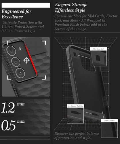 Image of WOW IMAGINE Back Cover for Realme 14x 5G | Realme Narzo 80x | P3x with Hexa Cube Design | Ultra Slim Soft Case | Velvet Fabric | Matte Silicone Flexible Mobile Case | Camera Protection - Black