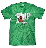 Tee Luv Men's 7UP Soda Tie Dye Shirt, Spider Kelly, M