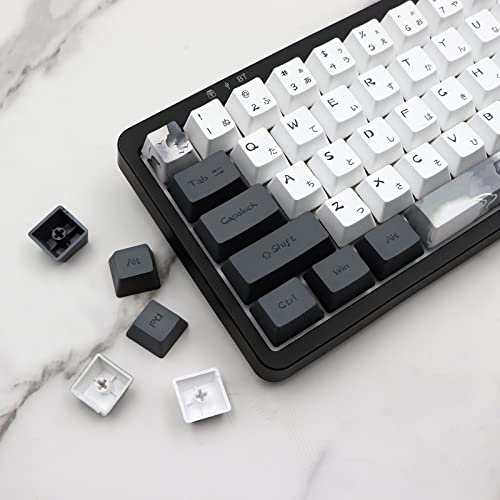 Jsjt JS-HH-140-JP Ink Lotus Keycaps Oem Profile Japanese Keycaps 140 Keys Pbt Dye Sublimation Custom Keycaps Suitable For Gk61/64/68/84/87/96/98 Cherry Mx Switches Ansi/Iso Layout Mechanical Keyboards thumb #2