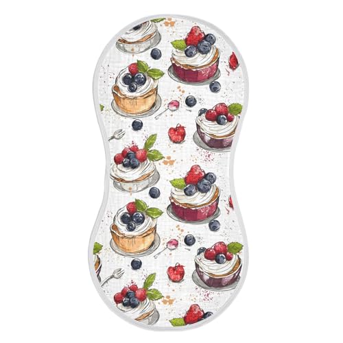 vvfelixl Baby Burp Cloths Sketchy Dessert Baby Newborn Cotton Burping Cloths Set Babys Washcloths 4 Pack