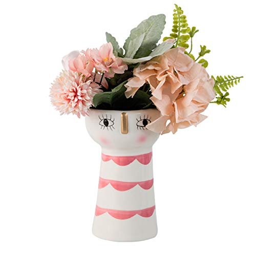 Tenforie Ceramic Flower Vase Elegant Decorative Hand Painting Modern Floral Vase for Home