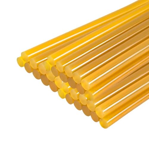 Rdxcv 32PCS Dent Repair Glue Sticks 0.43 Dia8 Long PDR Glues Paintless Auto Body Dents Remover Strong Viscosity Hot Melt Glue Sticks for Car Repair Precision Dent Removal (Yellow)