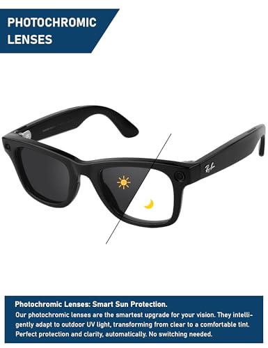 Image of LenzReborn Lens Replacement for RayBan Meta Skyler RW4010 & RW4014 (52mm) AI Glasses, Transitional, Anti-Scratch