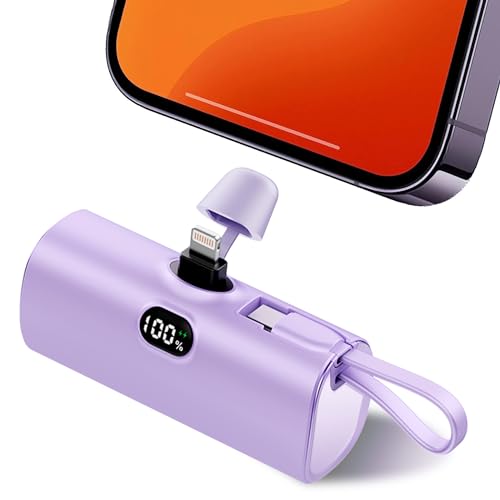 Small USB C Portable Charger for iPhone 15 Pro Max,4800mAh Ultra-Compact Charger Power Bank Type-c Portable Bank for Samsung Galaxy Z Flip5/4/S22+/S20+/S10/S9/Motorola/Google/TCL/Pixel/LG-Black