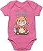Shirtracer Ostergeschenke Ostern Baby Kleidung - Mein erstes Ostern Hase Aquarell grau - 1/3 Monate - Pink - BZ10 - BZ10 - Baby Body Kurzarm für Jungen und Mädchen