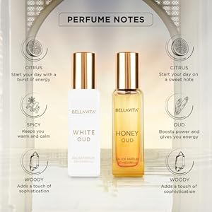 Bella Vita Luxury | White Oud & Honey Oud EDP 20ml Each | Perfume for Men and Women | Honey, Lemon and Patchouli | Long Lasting Fragrance for Man & Woman 4 41Z4HCUzooL. SL500 . SS300